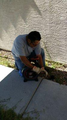 Sewer Drain inspection with camera.