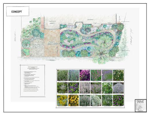 To begin any job, I first prepare a Concept drawing for the homeowner.   This is a sketch of the proposed Design.