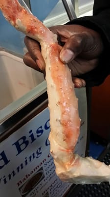 Giant fresh Alaskan king crab legs