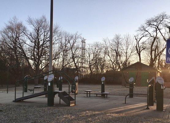 The fitness area has a separate parking lot on Latty road.