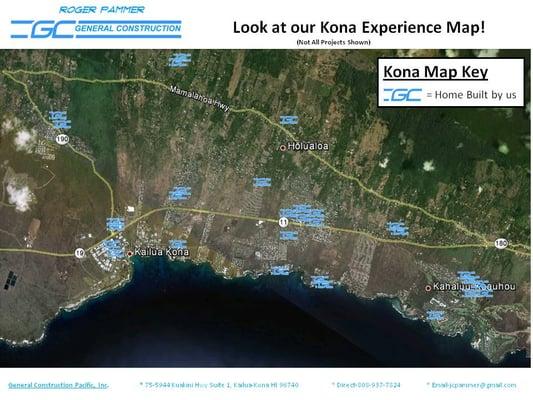 We have a wide array of project experience throughout Kona