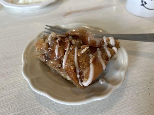 Apple pecan bread pudding