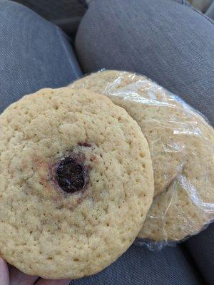 Raspberry jam cookies