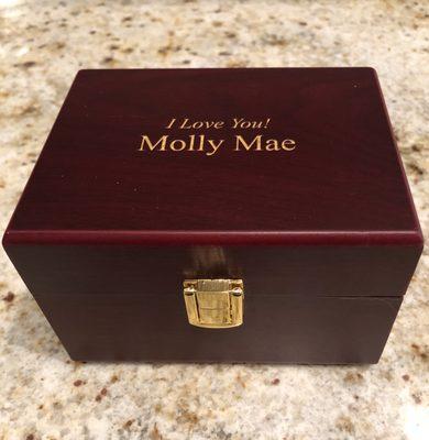 Molly's ashes returned to me within 24 hours