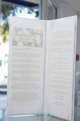 Lovely menu