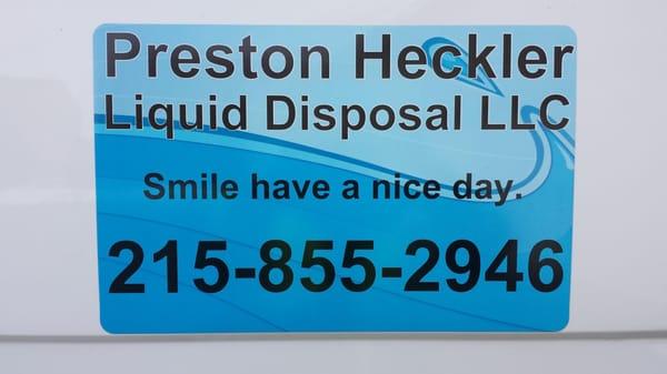 Preston Heckler Liquid Disposal