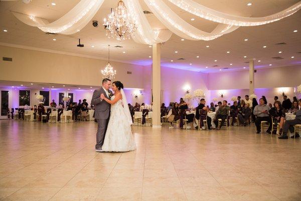 First dance at Garden Tuscana Reception Hall