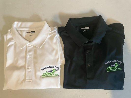 Embroidered polos for Northern Lights Dash managers.