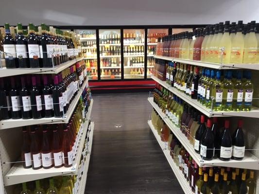 Large selection of wine