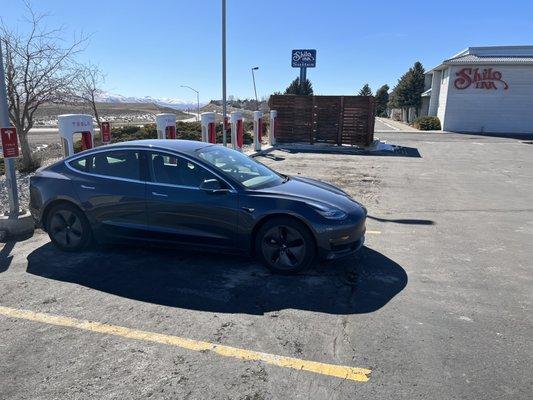 Superchargers looking west