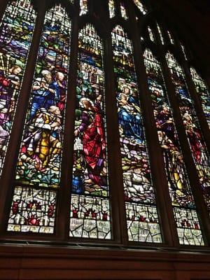 Stained glass in the Centennial Chapel