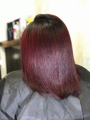 Color, haircut and press