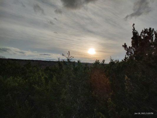 View from top floor deck of our cabin!