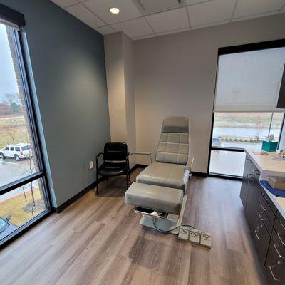 One of the beautiful exam rooms at our new facility in the TPG Medical Office Building (450 Standridge Blvd Ste 202 in Anna).