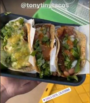 the "one of each": carne asada, chicken and adobada