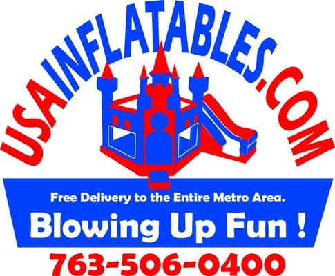 USA Inflatables Logo moonwalk rental inflatable rentals, minneapolis mn mechanical bull, photo booth rentals dunk tank st paul