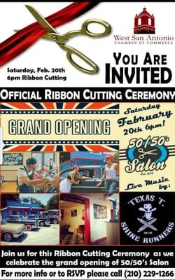 Our grand opening Saturday February 20th! Come by & celebrate with us! 6pm-12am.