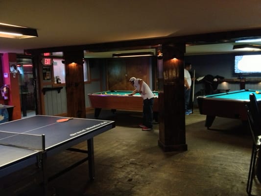 Pool, ping pong, air hockey