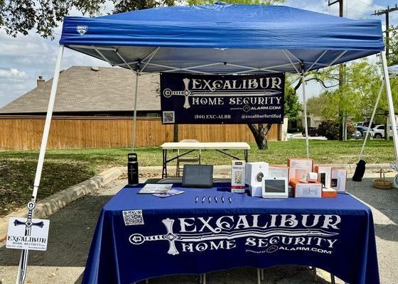 Excalibur booth at the Riverstone at Alamo Ranch Easter Eggstravaganza 2024!