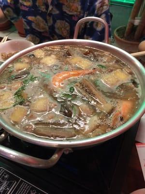 Salted fish hot pot. Even though the menu says for 2-3 people but can easily feed 4 people