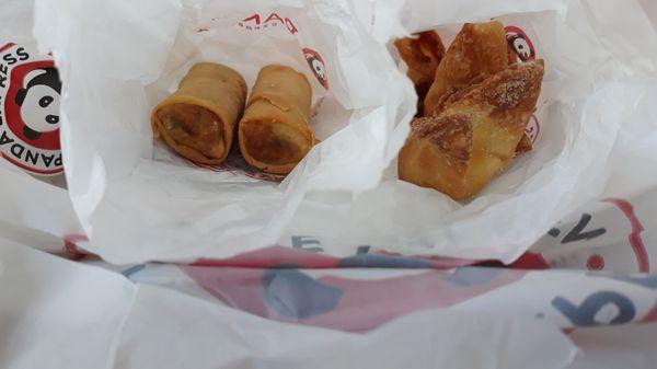 The eggroll and crab rangoon orders