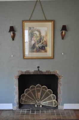 Sitting room fireplace off the master. My favorite room in the house.