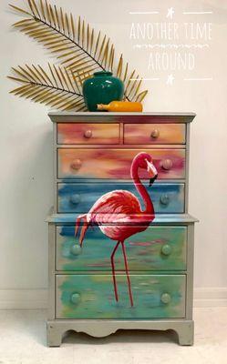 Flamingos on Furniture!