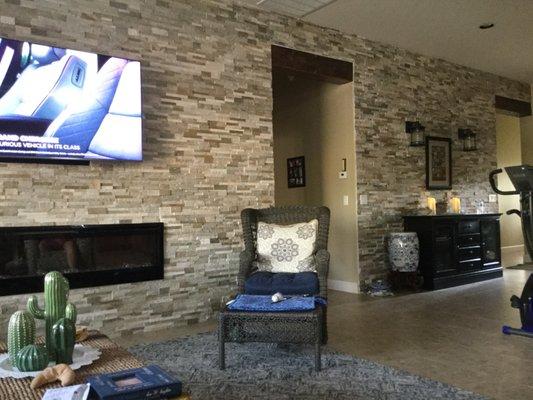 Faux stone walls