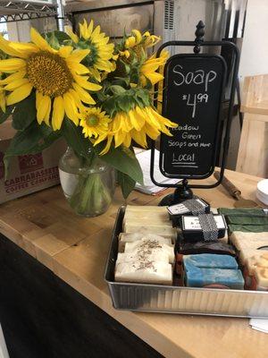 Local soaps. We got the Blueberry Swirl soap because...Maine.