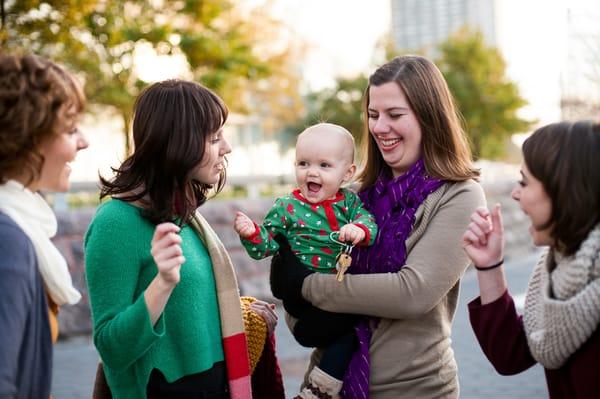 Enjoying a smile during our fall photo-shoot.