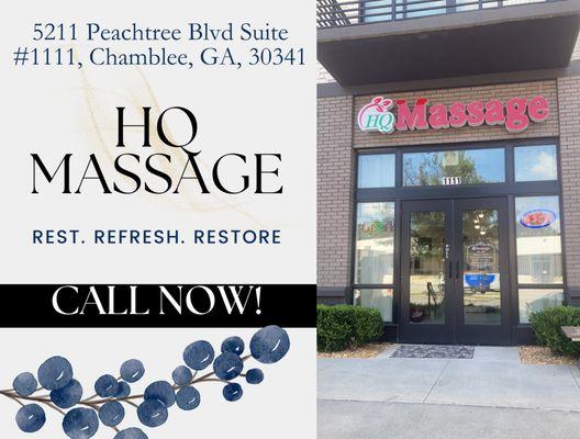 Here at HQ Massage, we are a proud Asian Spa located in Chamblee, GA!