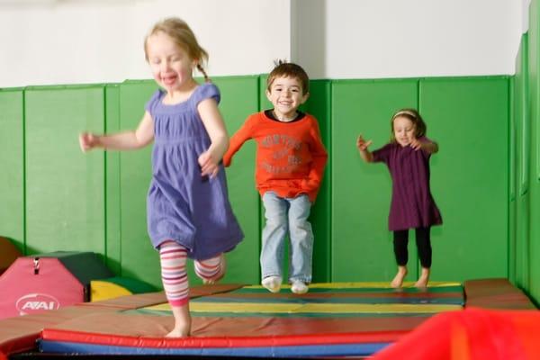 Kids go crazy for the Kidville Tumbletrak trampoline!