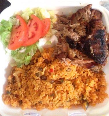 Large Pernil & Arroz con Gandules - $11