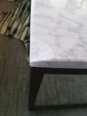 Broken marble table. They gave me $50. The table cost $400