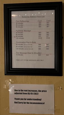 Price List