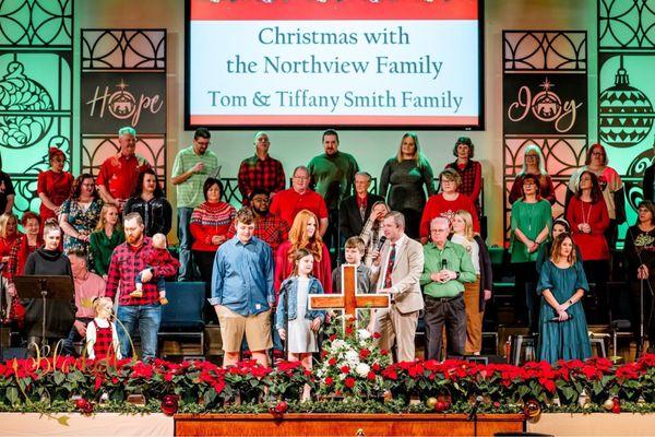 Director, Tom Smith, his family and our church choir