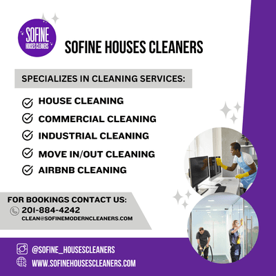 Sofine Houses Cleaners
 
 Specializes in different cleaning services
 
 #housecleaning #deepcleaning #maidservices