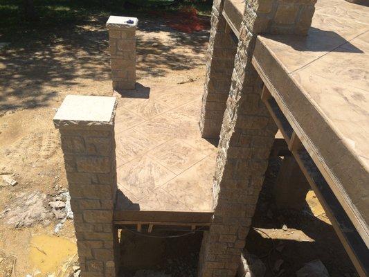 Multi Level Stamped Concrete Decks