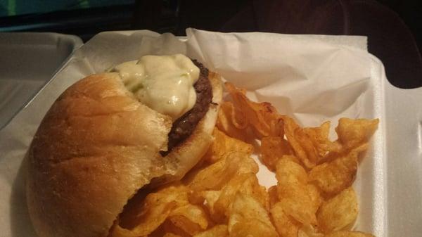 Homemade french fries, and the Gut Shot burger. Not too impressive. Unlike my oh is that the time.