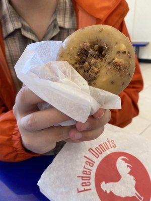 Sticky toffee banana donut