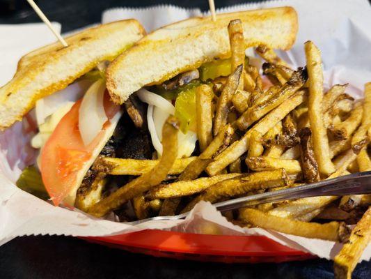 Oh my goodness!  My husband doesn't eat meat and we have been on the search for the Best black bean burger in Omaha.  WE FOUND IT!