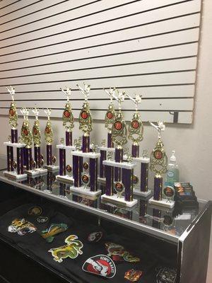 Trophies from last tournament.