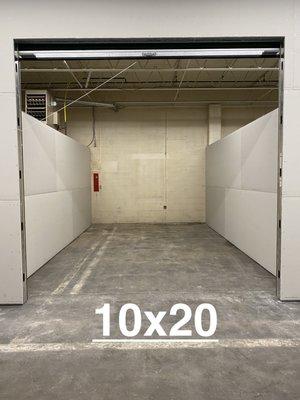 Interior of our 10x20 units.