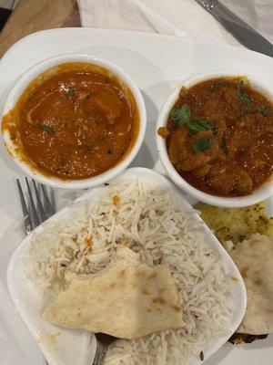 Chicken Tika Masala and chicken curry