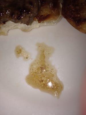 The grease that I poured off my burger.