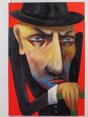 Mr. Negativity by BERBERYAN . An original 36x24 mixed media on canvas