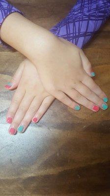 Fun kid's nail designs.