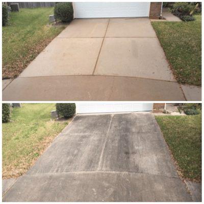 Drive Way Cleaning Before and After