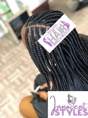 Knotless box braids