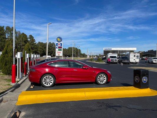 Tesla supercharging